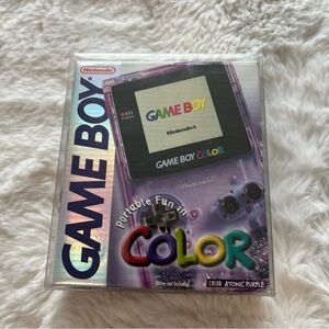 NEW IN BOX ORIGINAL VINTAGE GAMEBOY COLOR ATOMIC PURPLE NOS